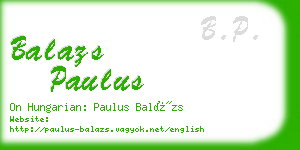 balazs paulus business card